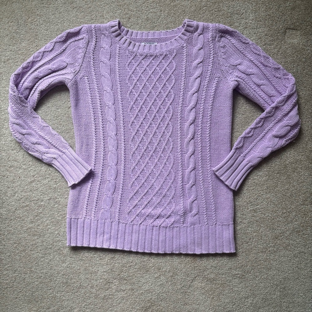 Old Navy Lilac Cable Knit Sweater